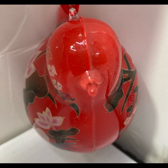 Bird ornament hand painted glass - Picture 4 of 8